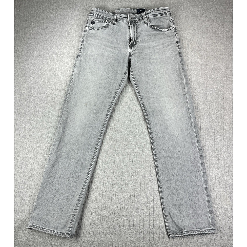 AG Adriano Goldschmied Graduate Tailored Leg Jeans Men 31X34 Fit 30X30 Grey